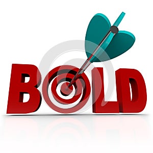 Bold - Arrow in Word Bullseye - Be Aggressive