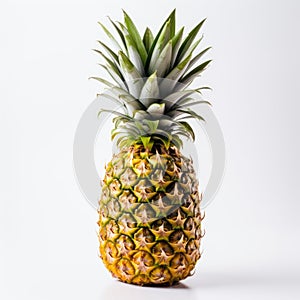 Bold And Authentic Pineapple Photo On White Background