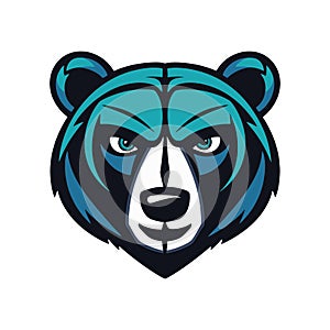 Bold Bear Head Illustration with Strong Features and Intense Expression for Logo, Branding, and Mascot Design Projects photo