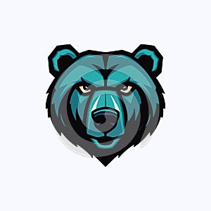 Bold Bear Head Illustration with Strong Features and Intense Expression for Logo, Branding, and Mascot Design Projects photo