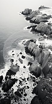 Bold And Beautiful: Aerial Black And White Coastal Photography photo