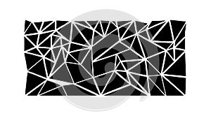 Bold Black Abstract Pattern, Sharp Geometric Angles, vector design Generative AI
