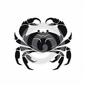 Bold Black Crab Silhouette: A Modern Portraiture Icon