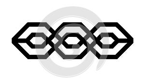 Bold Black Hexagonal Geometric Pattern, vector design Generative AI