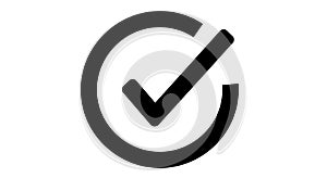 Simple approved check icon graphic element