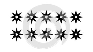 Bold Black Stars Scattered Pattern, vector design Generative AI