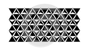 Bold Black Triangle Geometric Grid Pattern, vector design Generative AI