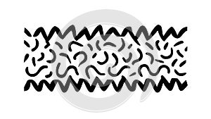 Bold Black Wavy Lines Abstract Vector Pattern for Dynamic Designs, vector design Generative AI