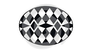 Bold Black and White Diamond Pattern, vector design Generative AI