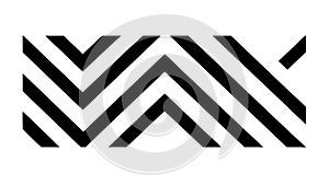 Bold Black and White Zigzag Pattern, Dynamic Chevron Geometric Design, vector design Generative AI