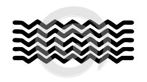 Bold Black Zigzag Line Pattern Vector for Dynamic Abstract Designs, vector design Generative AI