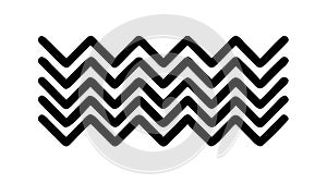 Bold Black Zigzag Pattern: Modern Geometric Dynamic Texture, vector design Generative AI