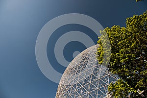 Bold blue sky and biosphere