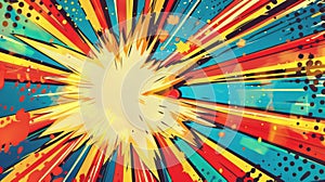 Bold and bright this Retro Pop Art Explosion background is bursting with energ