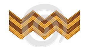 Brown Zigzag Chevron Pattern, vector design Generative AI