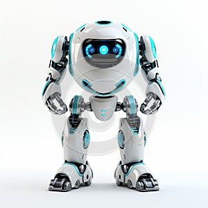 Bold And Busy 3d Rendering Of A Smart Autonomous Robot photo