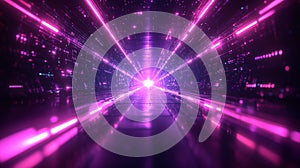 A bold and captivating digital-themed purple wallpaper with striking glowing circuit highlights. Generative AI photo