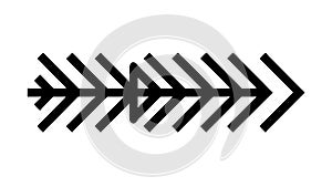 Bold chevron arrow pattern for dynamic direction and movement, vector design Generative AI