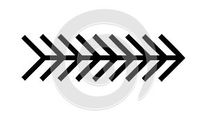 Bold Chevron Arrow Pattern Modern Geometric Vector Element, vector design Generative AI