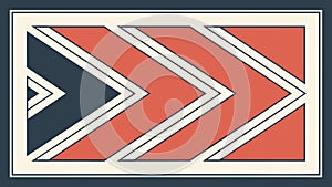 Bold Chevron Pattern Frame, Dynamic Geometric Design Element, vector design Generative AI