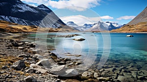 Bold Chromaticity: A Stunning Mountain Lake In Arctic Char Region