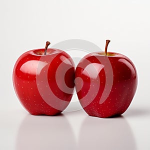 Bold Chromaticity: Topcor 58mm F14 Red Apples On White Background