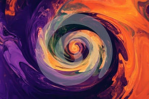 A bold, colorful abstract background with intricate swirling vortexes. The spiraling, fluid photo
