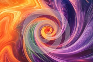 A bold, colorful abstract background with intricate swirling vortexes. The spiraling, fluid photo