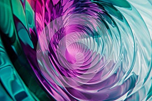 A bold, colorful abstract background with swirling geometric vortexes. The complex, layered photo