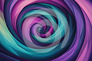 A bold, colorful abstract background with swirling geometric vortexes. The complex, layered photo