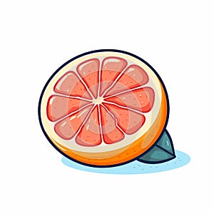 Bold And Colorful Grapefruit Peasant Vector Illustration