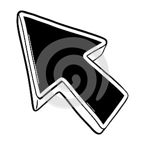 Bold Cursor Arrow for Web Design User Interface and Digital Applications