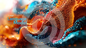 A bold 3D rendering of the text "Large Language Model" on a crisp white background, with soft shadows adding depth.