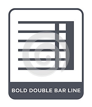 bold double bar line icon in trendy design style. bold double bar line icon isolated on white background. bold double bar line