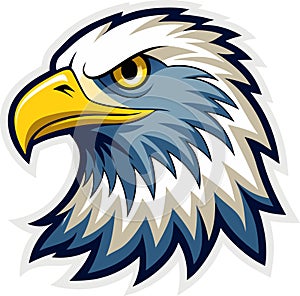 Bold Eagle Head Sticker Vector Design for Wildlife and Adventure Projects photo