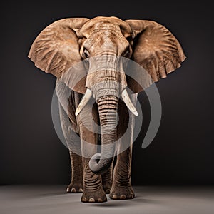 Bold And Elegant Elephant Studio Shot On Isolated Background