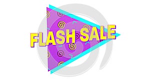 Bold Flash Sale Advertisement in Retro Eighties Style