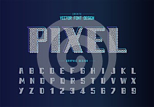 Bold Font and alphabet vector, Modern Typeface and letter number design, Graphic text on background