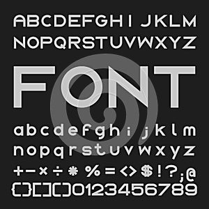 Bold Font Desgin, Alphabet and Numbers Vector
