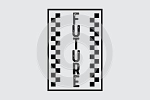 Bold 'FUTURE' Typography with Digital Frame