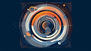 Bold Futuristic Vibes: Dynamic Halftone Background with Large Contrasting Dots for Minimalist Typography photo