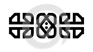 Bold Geometric Abstract Block Pattern Element