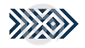 Bold Geometric Arrowhead Pattern Vector Design Element, vector design Generative AI