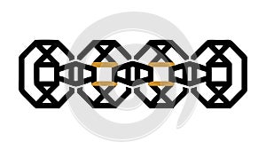 Bold Geometric Chain Link Pattern Vector, vector design Generative AI