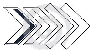 Bold Geometric Chevron Arrow Pattern Design, vector design Generative AI