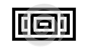 Bold Geometric Frame, Modern Abstract Design Element, vector design Generative AI