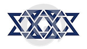 Bold Geometric Interlocking Chevron Pattern, vector design Generative AI