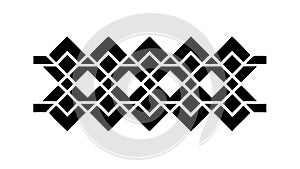 Bold Geometric Interlocking Chevron Pattern, vector design Generative AI