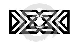 Bold Geometric Interlocking Pattern Abstract Structure Vector, vector design Generative AI