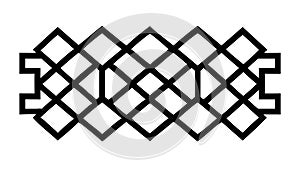Bold Geometric Lattice: Abstract Monochrome Pattern, vector design Generative AI